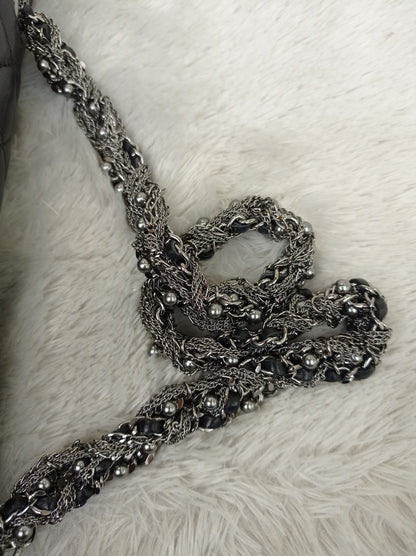 Chanel Medium Westminster Pearl Flap Lamb Black SHW #21