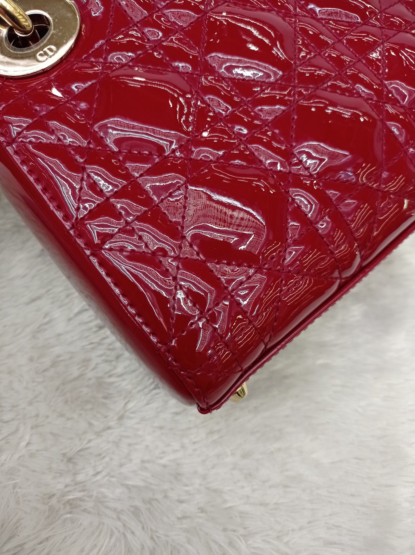 Lady Dior Mini Patent Red GHW 2018