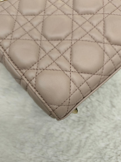 Lady Dior Small Lamb Taupe GHW 2017