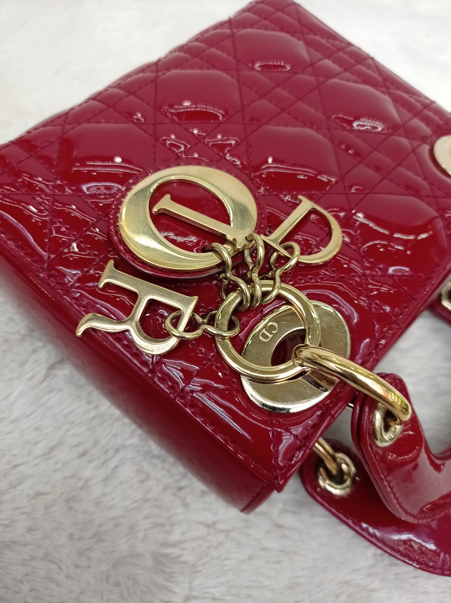 Lady Dior Mini Patent Red GHW 2018
