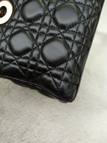 Dior Lady D'Joy Medium Lamb Black GHW 2016
