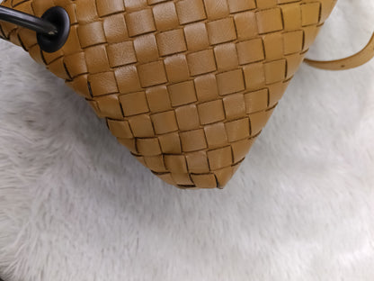 Bottega Veneta Nappa Intrecciato Flap Crossbody Camel RHW