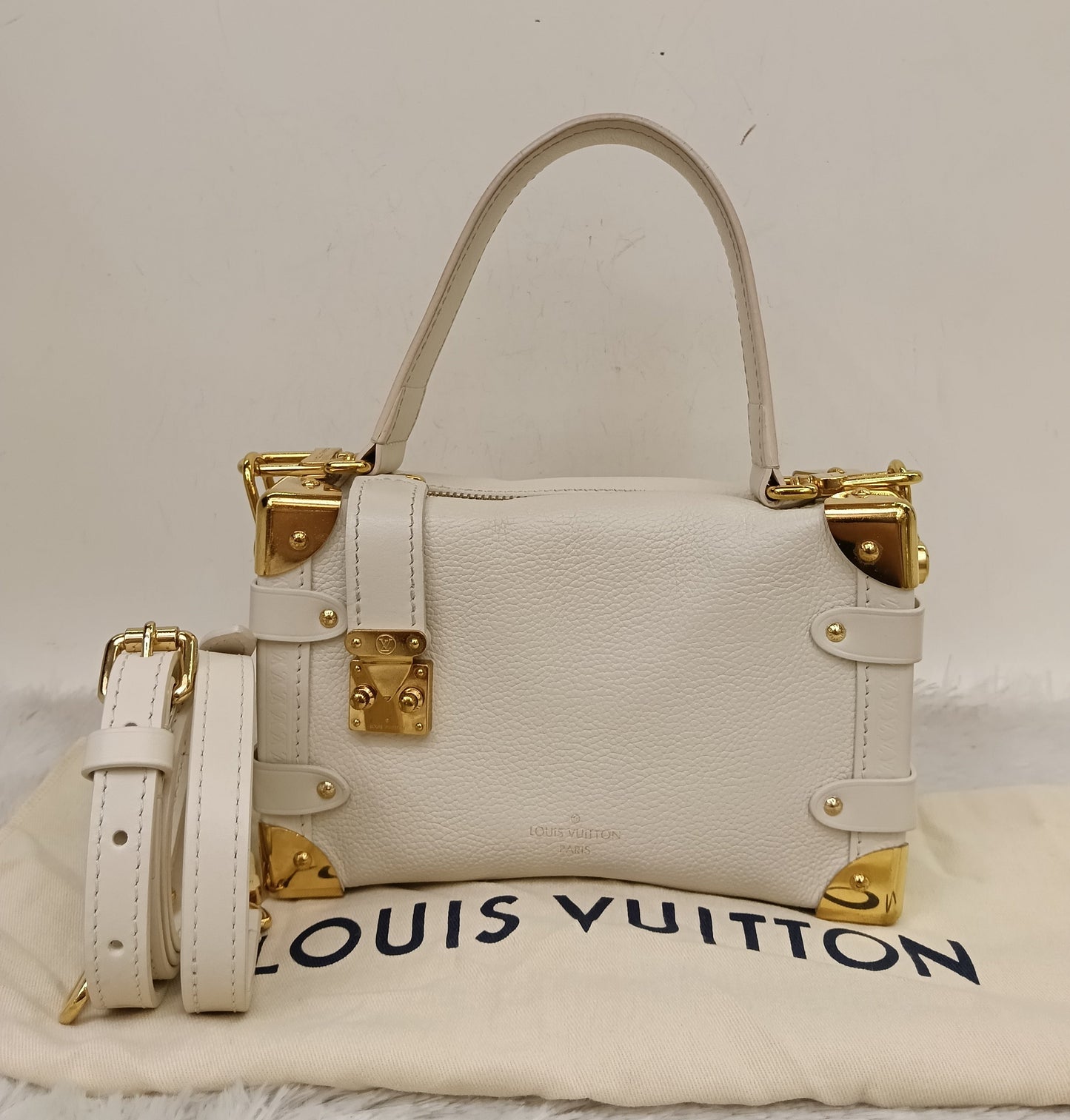 LV Side Trunk PM Grained Calfskin Chalk (CHIP)