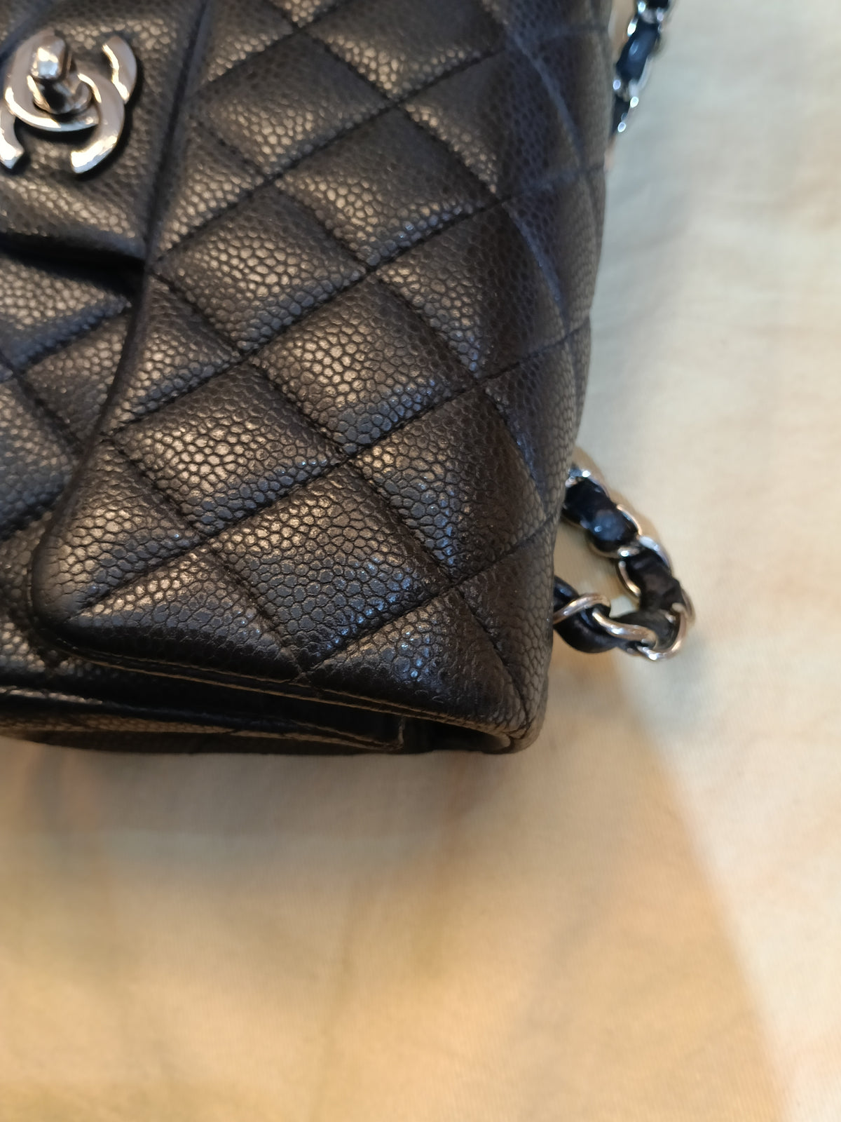 Chanel Mini Rectangular Caviar Black SHW SF #20