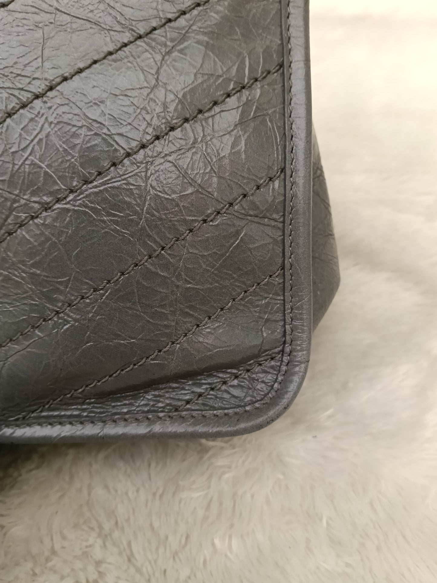YsL Niki Medium Calfskin Grey RHW 2018