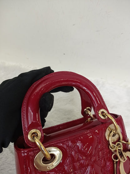 Lady Dior Mini Patent Red GHW 2019