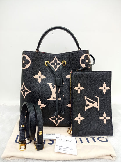LV Neo Noe MM Monogram Empreinte Noir Creme (CHIP)
