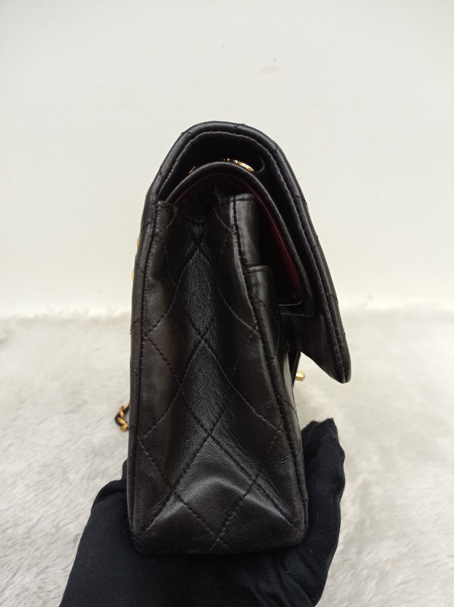 Chanel Medium Lamb Black Vintage GHW DF #2