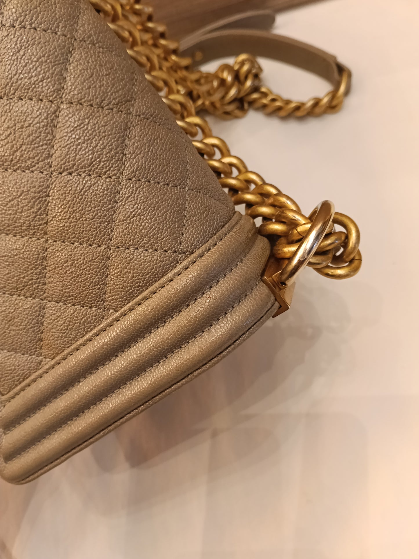 Chanel Boy 20 Caviar Taupe GHW #27