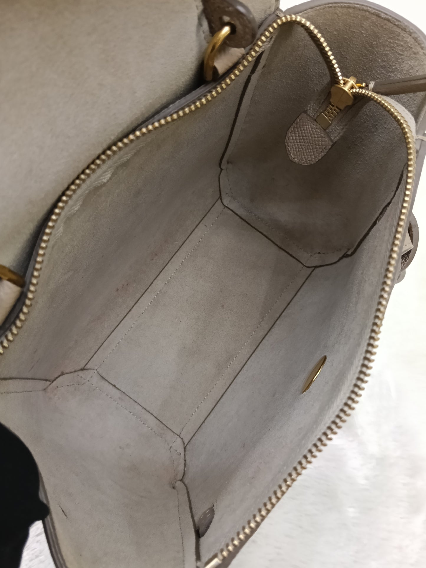 Celine Nano Belt Grained Light Taupe GHW 2021