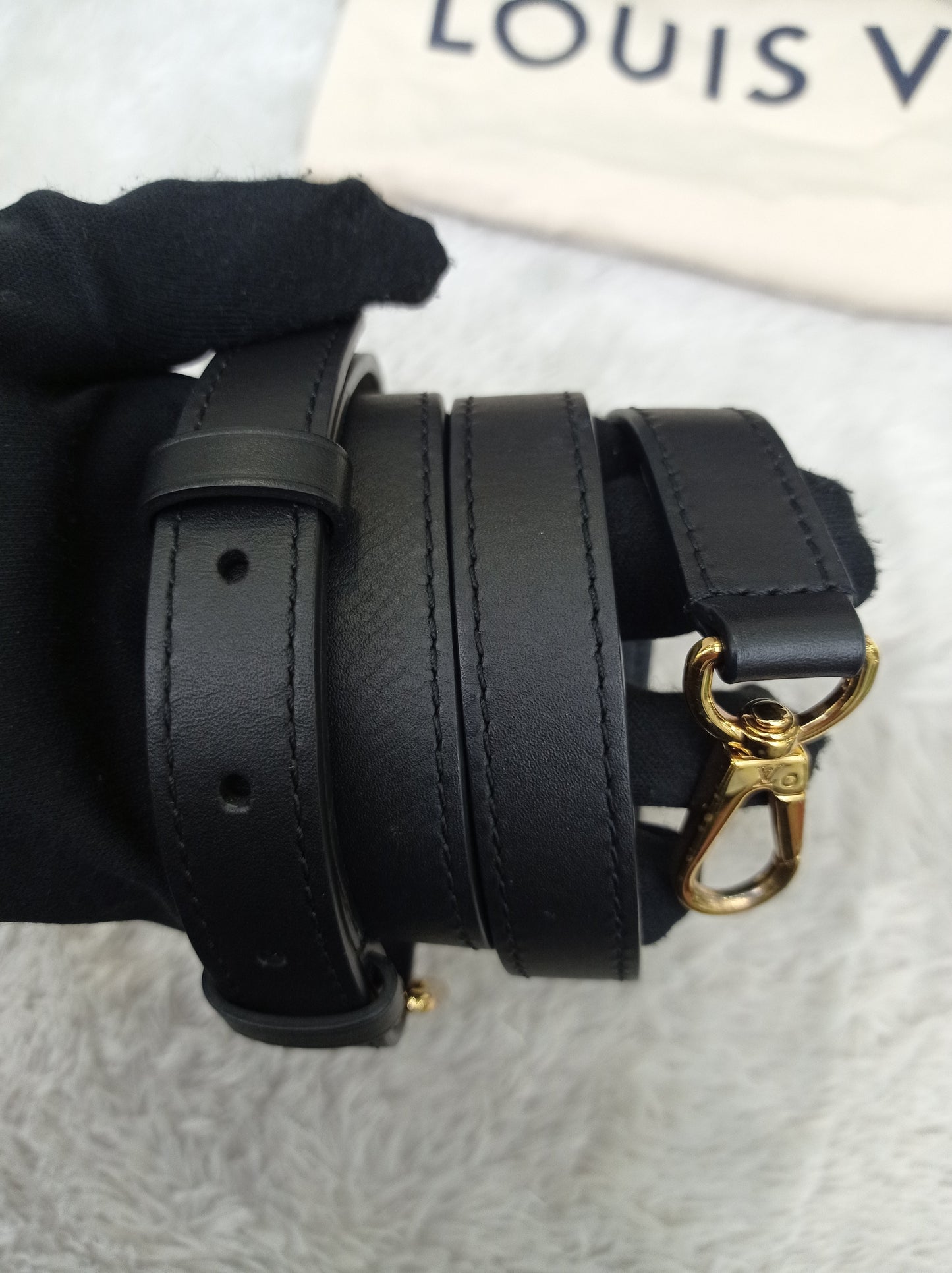 LV On My Side MM Monogram Grained Noir Brown 2019
