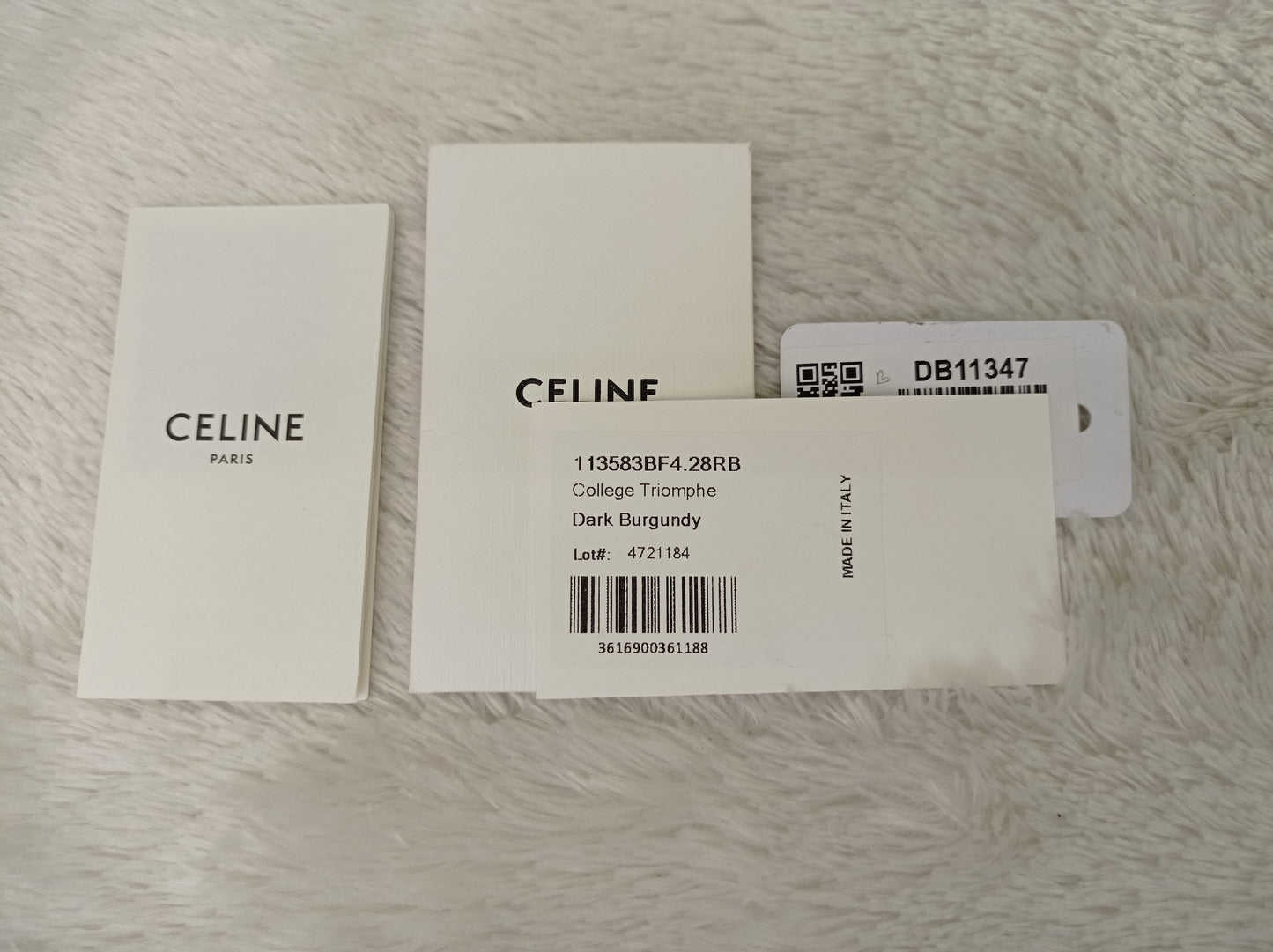 Celine Triomphe College Calfskin Dark Burgundy GHW 2023