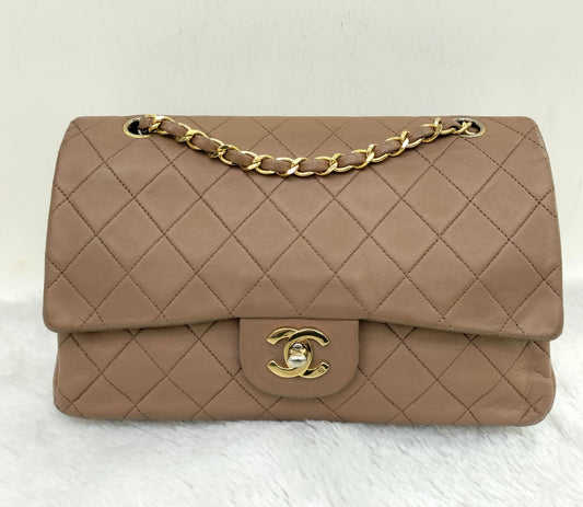 Chanel Medium Lamb Brown Vintage GHW DF #1