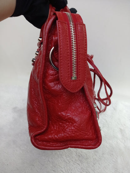 Balenciaga Small City Classic Red SHW
