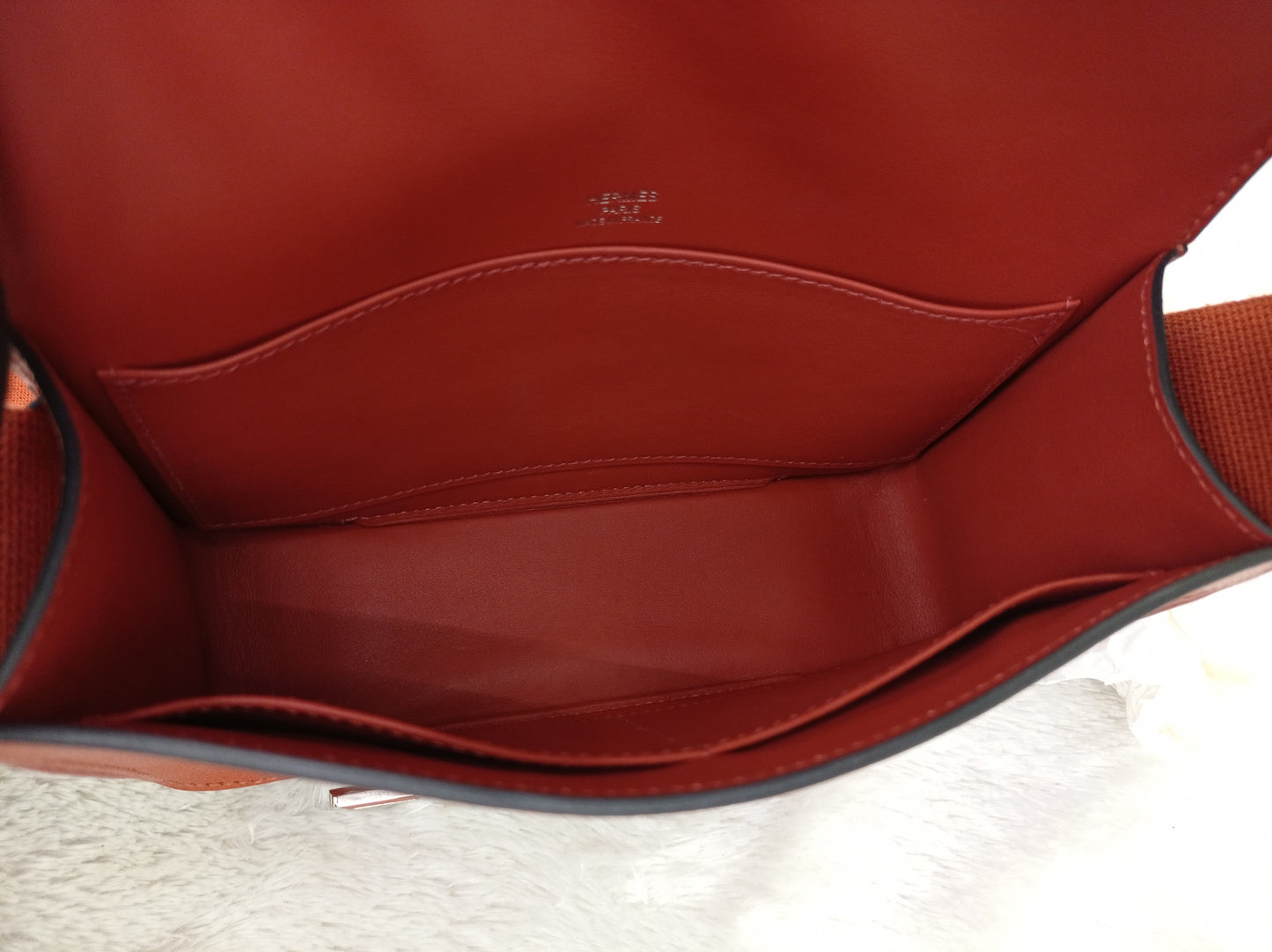 Hermes Geta Chevre Mysore Sangle Cuivre PHW #U