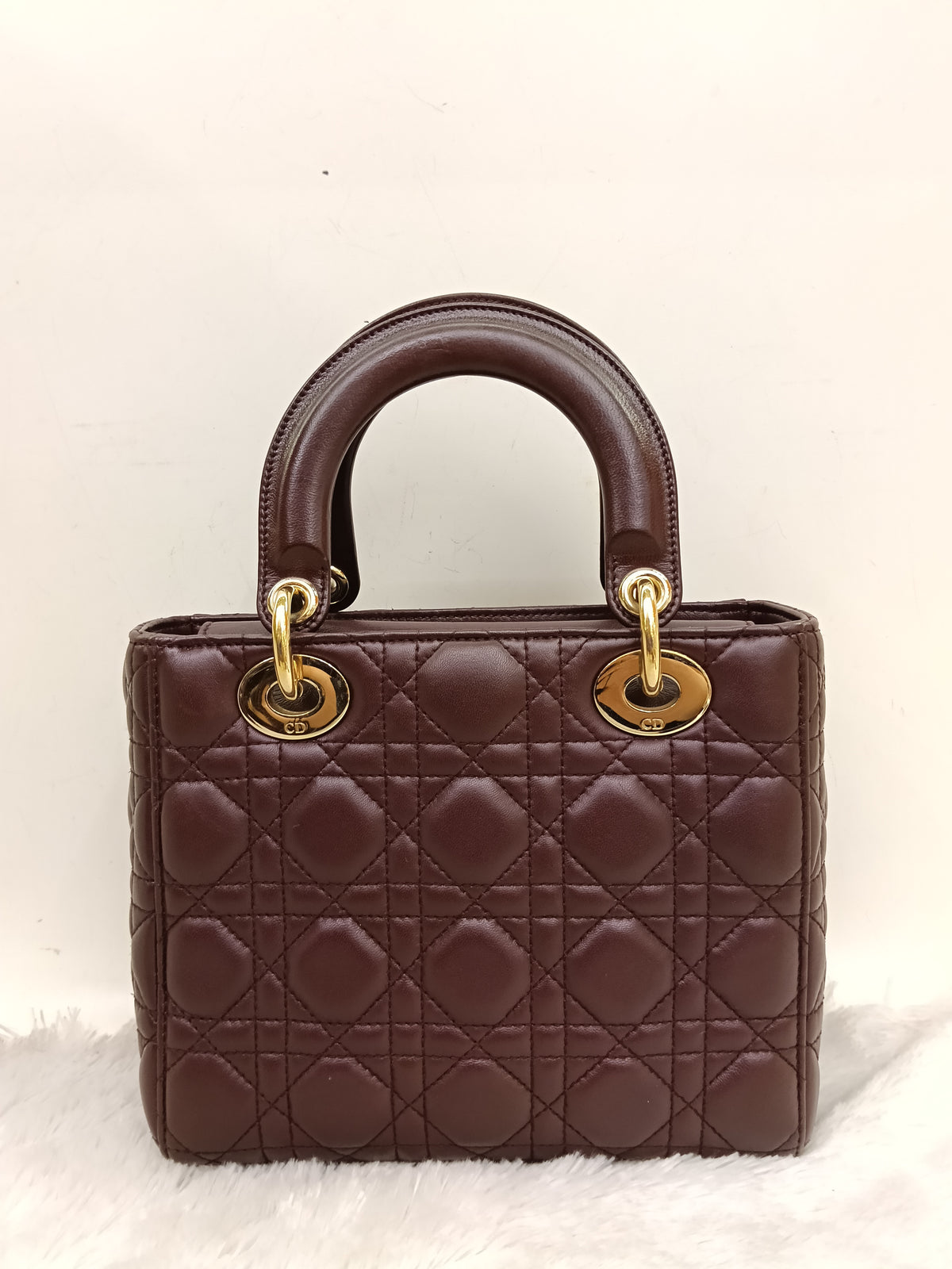 Lady Dior Small Lamb Bordeaux GHW 2018