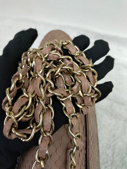 Chanel Jumbo Python Caramel GHW DF #18