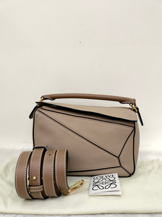 Loewe Puzzle Small Grained Sand Mink GHW 2020