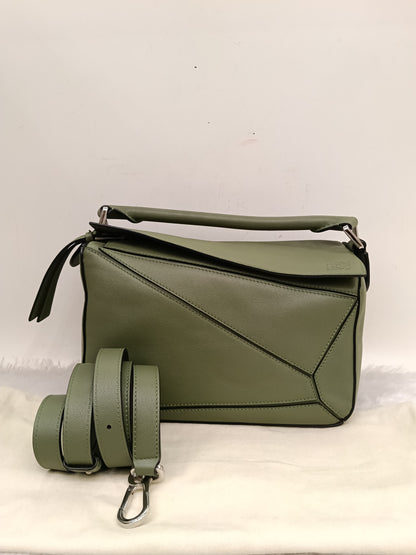Loewe Puzzle Small Calfskin Avocado SHW 2020