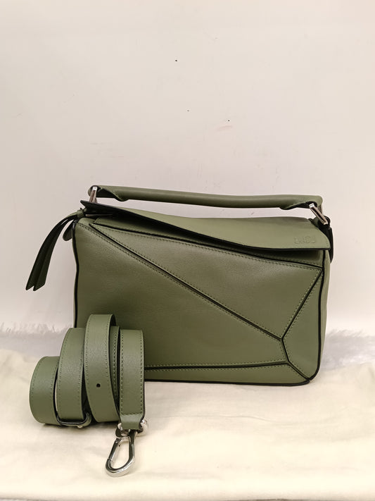 Loewe Puzzle Small Calfskin Avocado SHW 2020