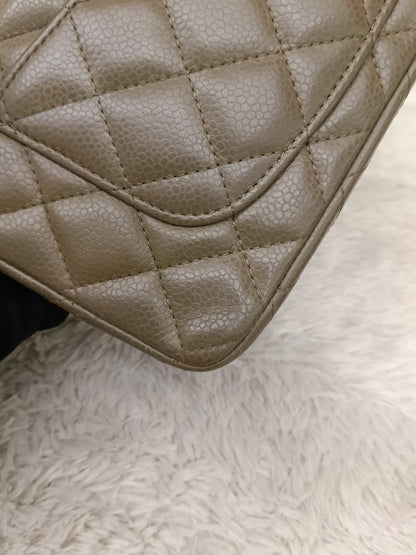 Chanel Mini Rectangular Caviar Khaki SHW SF #17