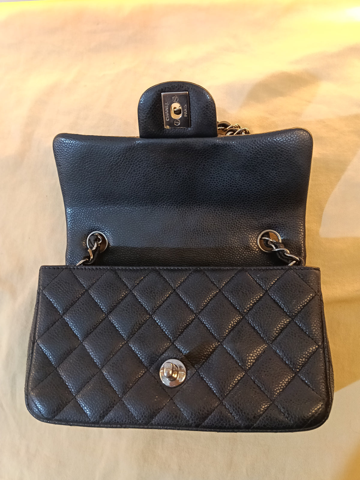 Chanel Mini Rectangular Caviar Black SHW SF #20