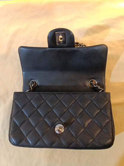 Chanel Mini Rectangular Caviar Black SHW SF #20