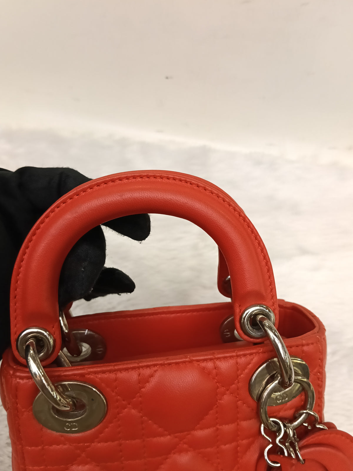 Lady Dior Micro Lamb Red SHW 2017