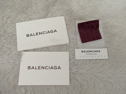 Balenciaga Mini City Giant Croco Burgundy GHW 2016