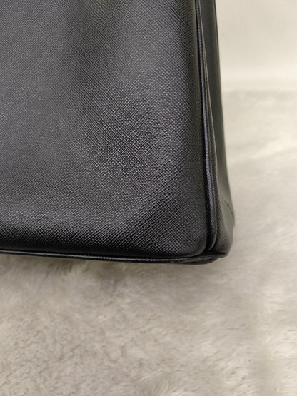 Prada Saffiano Lux Nero 33cm Double Zip GHW