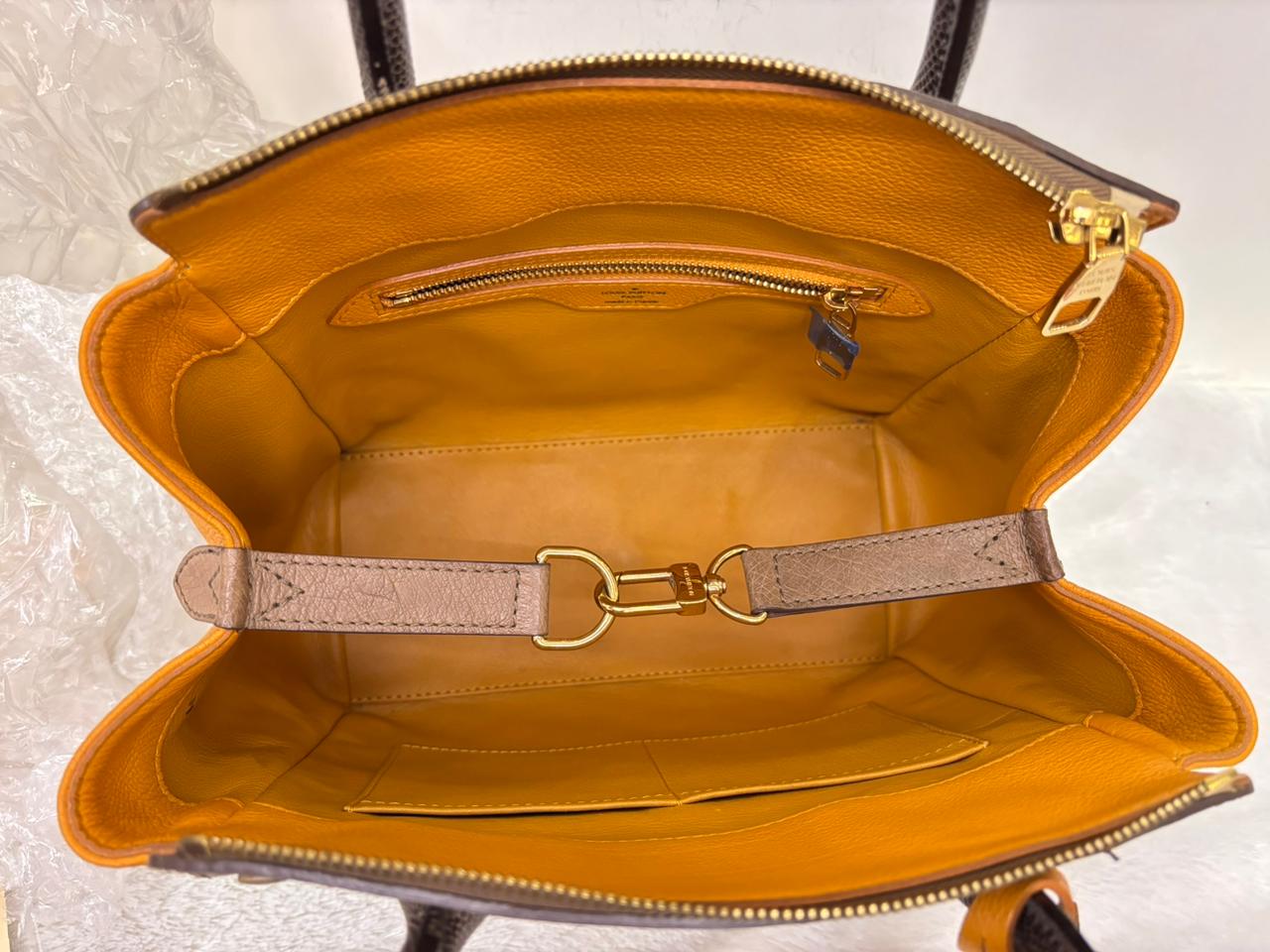 LV Majestueux PM Monogram Exotique Ostrich Lizard Ocre 2013