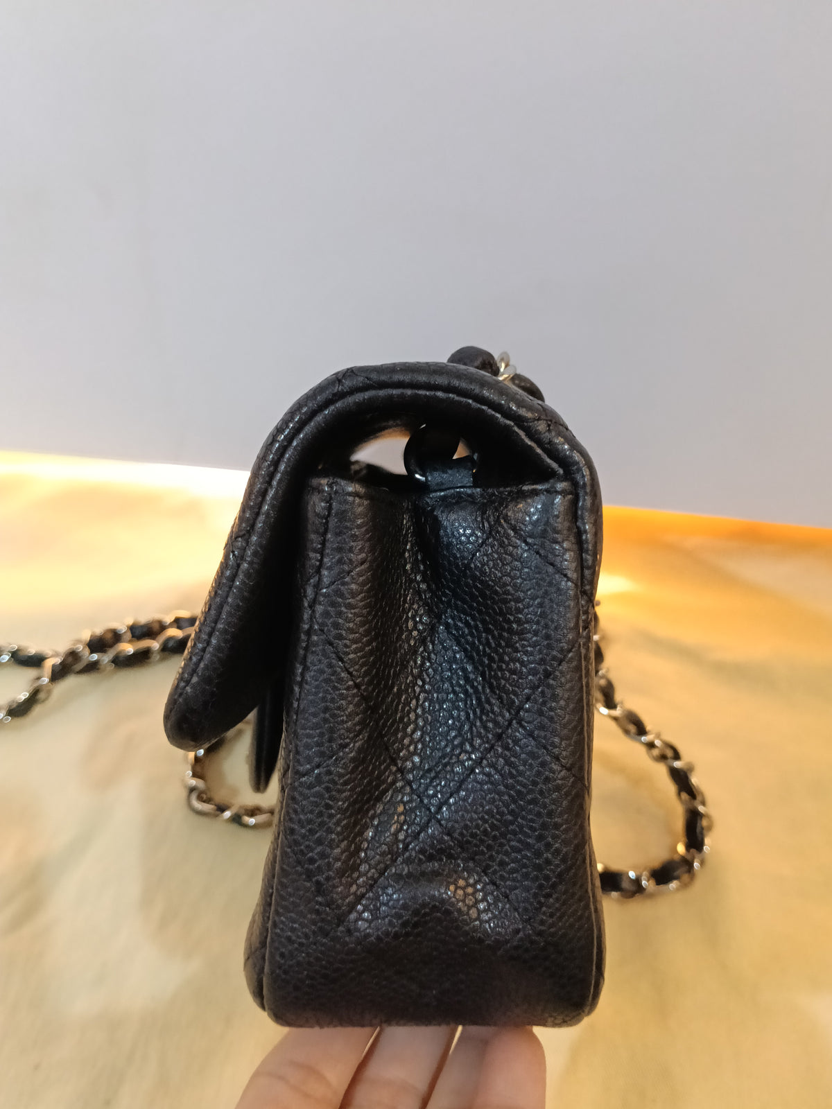 Chanel Mini Rectangular Caviar Black SHW SF #20
