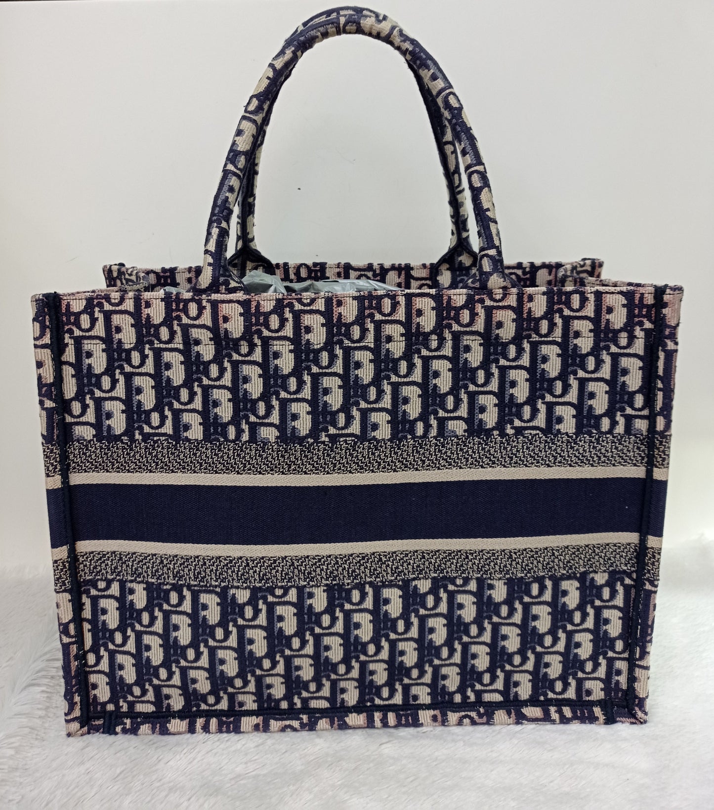 Dior Tote Book Medium Oblique Navy 2019