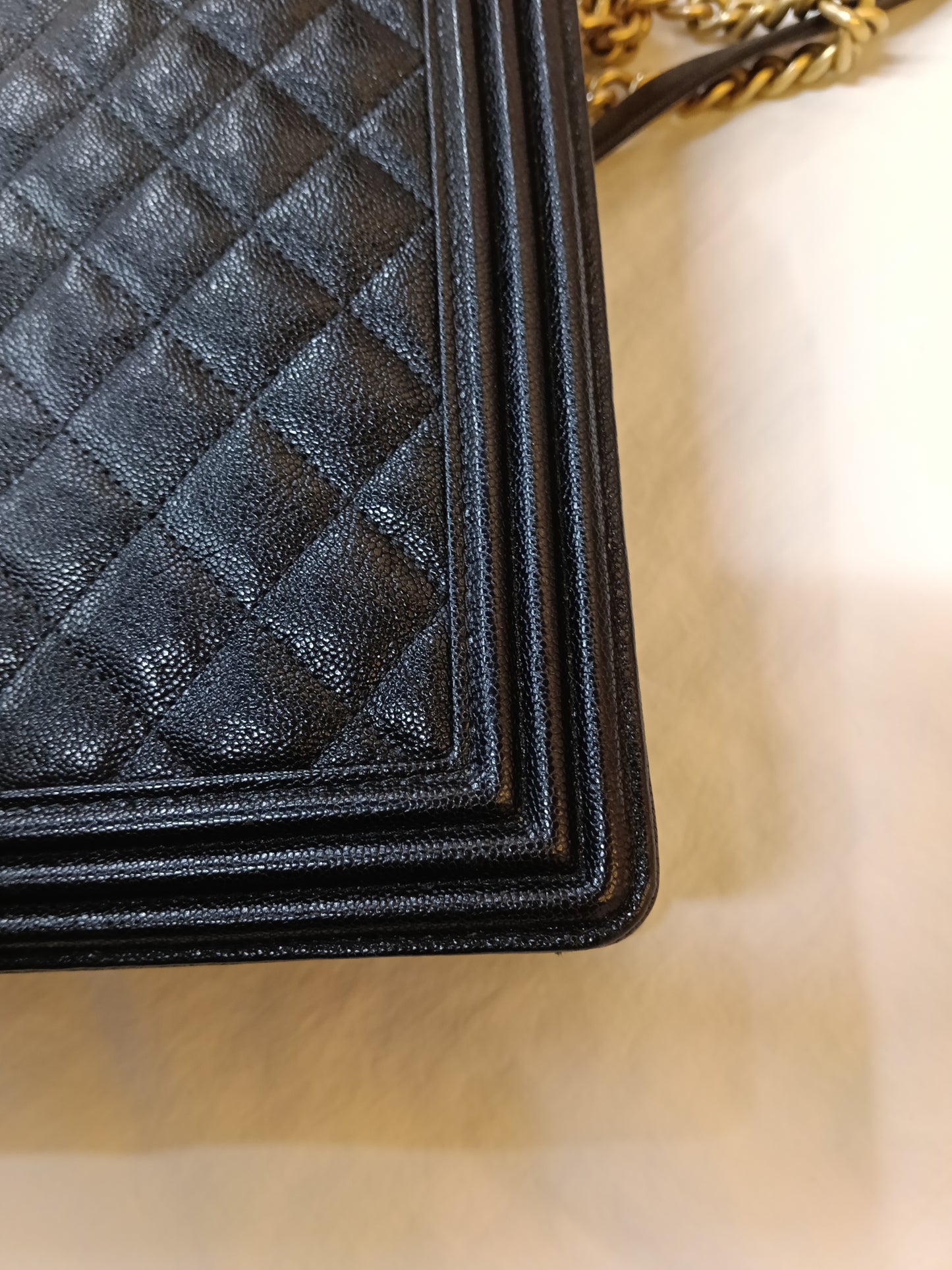 Chanel Boy Vertical Caviar Black GHW #26