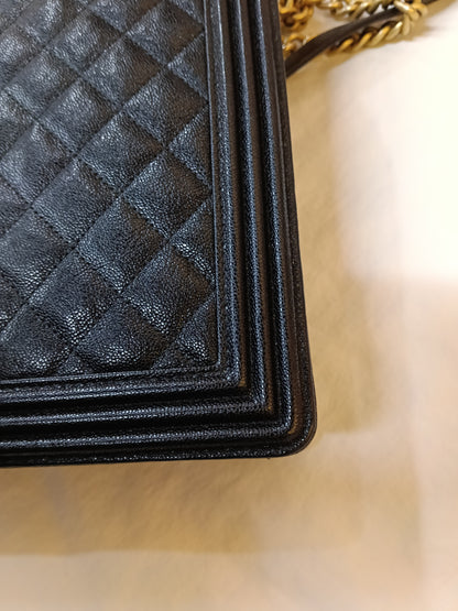 Chanel Boy Vertical Caviar Black GHW #26