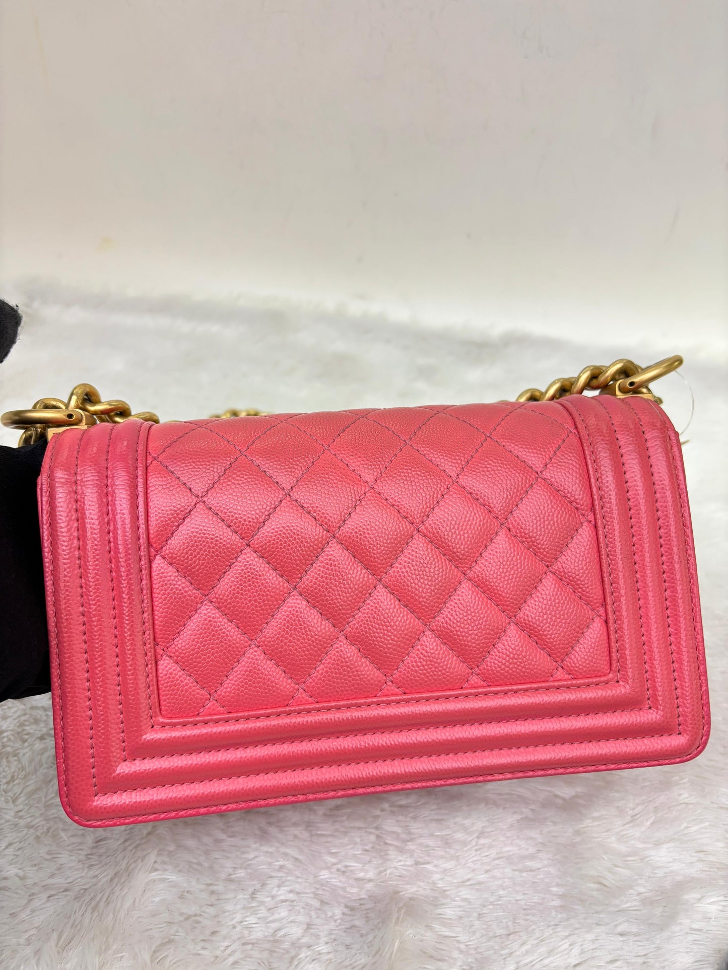 Chanel Boy 20 Small Caviar Pink GHW #25