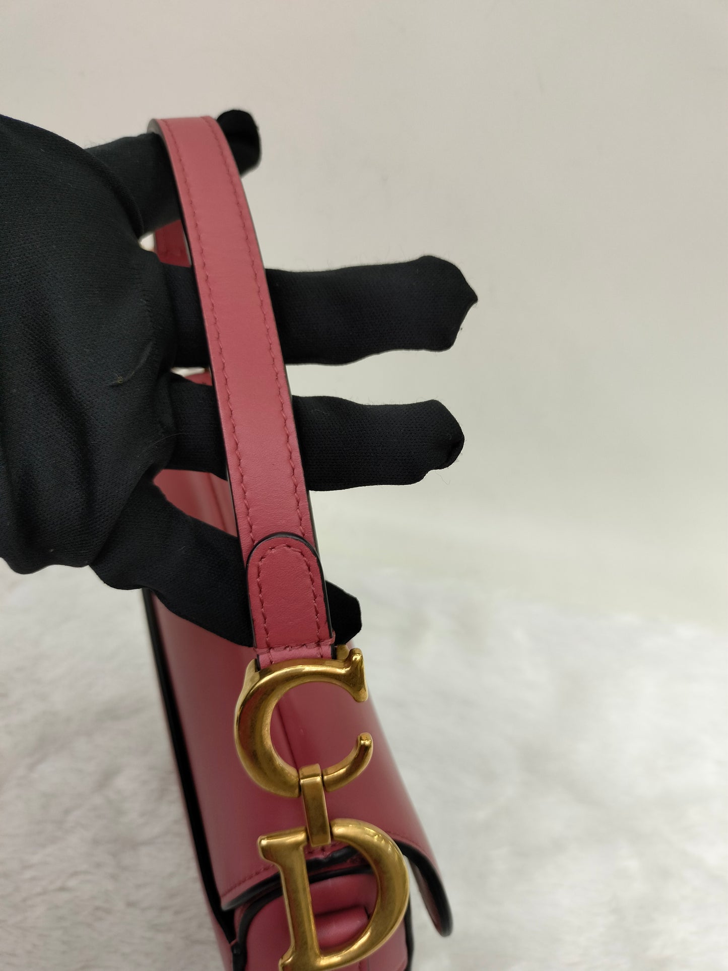Dior Saddle Small Calfskin Pink Coral GHW