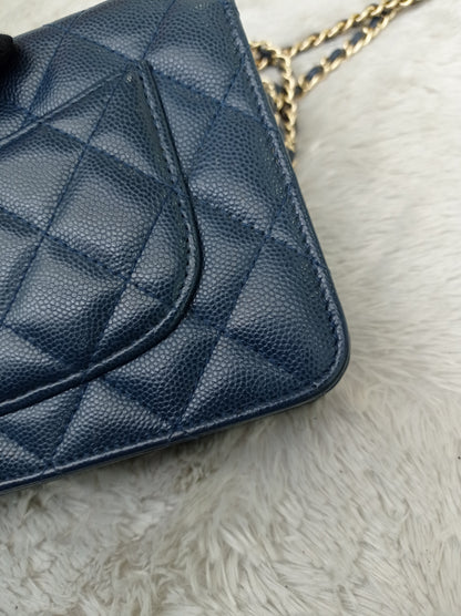 Chanel WOC Caviar Navy GHW #22