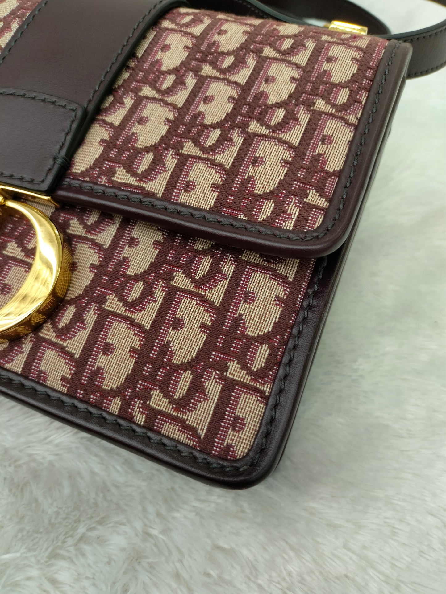Dior Montaigne Medium Oblique Burgundy GHW 2019