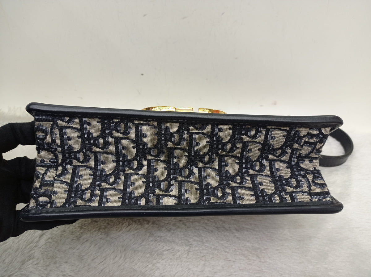 Dior Montaigne 30 Chain Flap Oblique Navy GHW 2020
