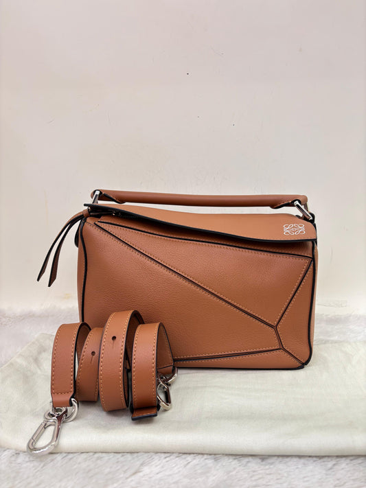 Loewe Puzzle Small Tan SHW 2020