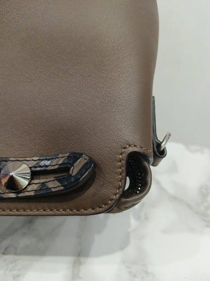 Fendi BTW Medium FF Handle Maya Brown SHW 2018