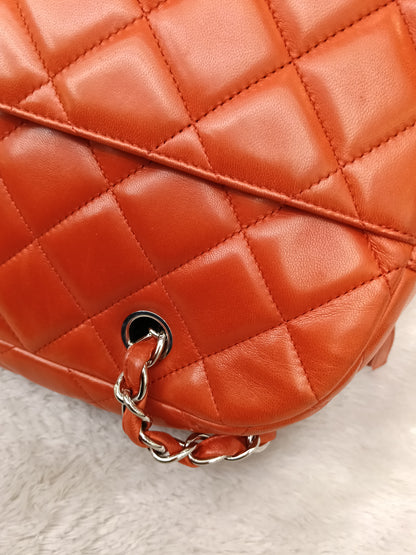 Chanel Camera Lamb Red Coral SHW #15