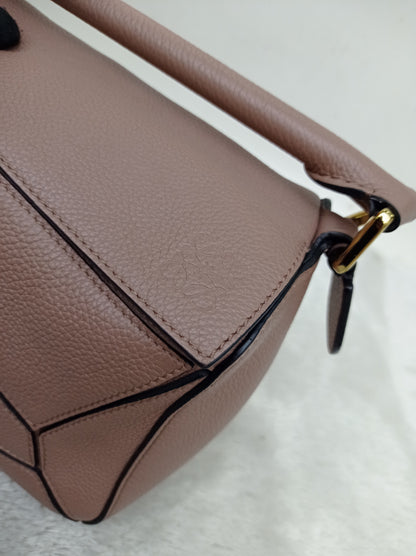 Loewe Puzzle Small Grained Dark Blush GHW 2021