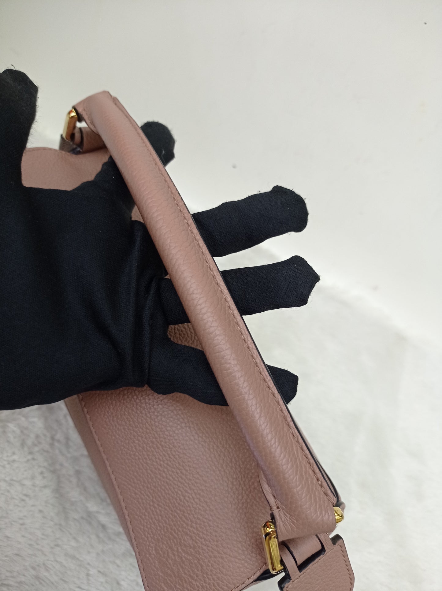 Loewe Puzzle Small Grained Dark Blush GHW 2021