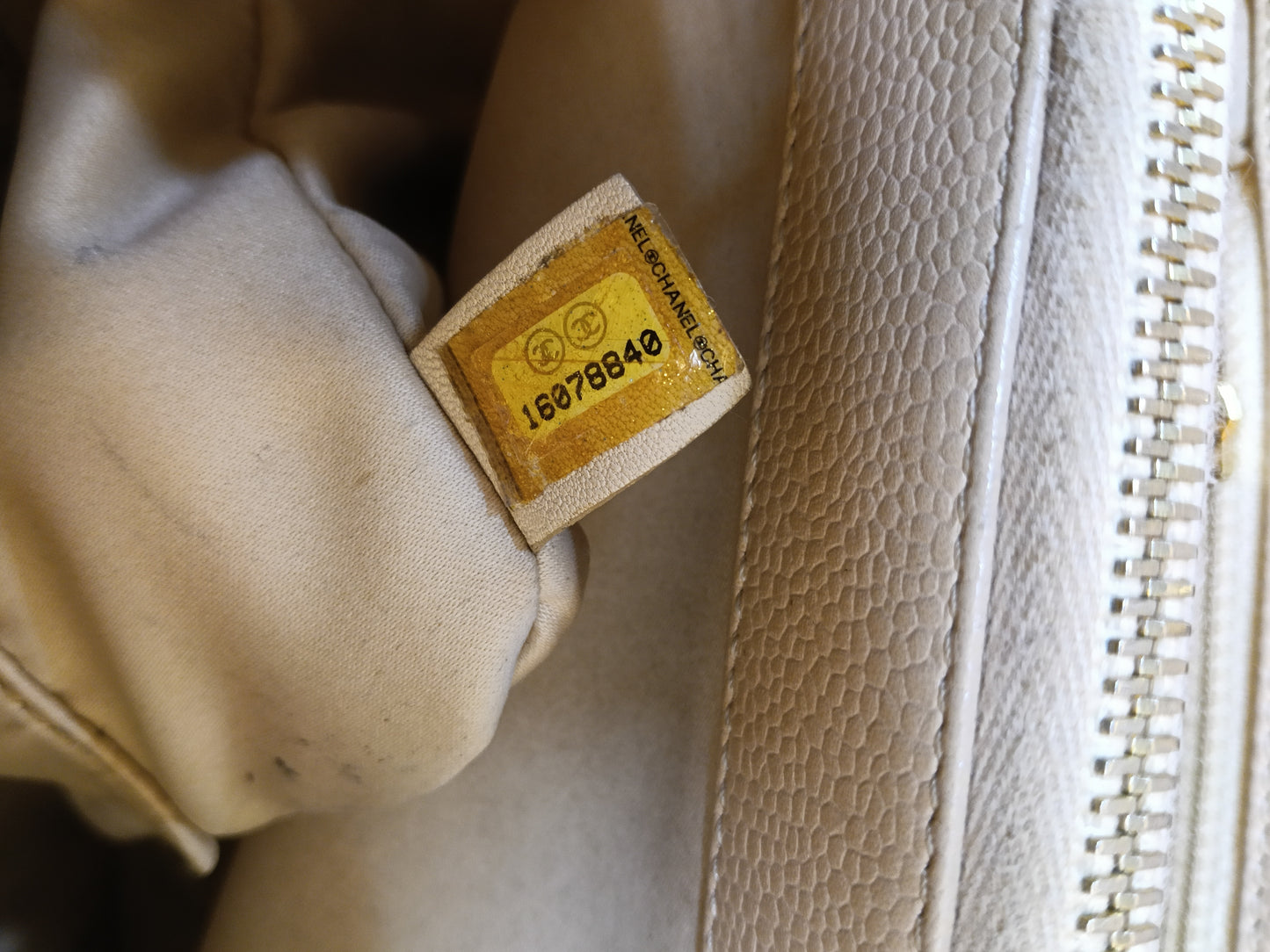 Chanel GST Caviar Beige GHW #16