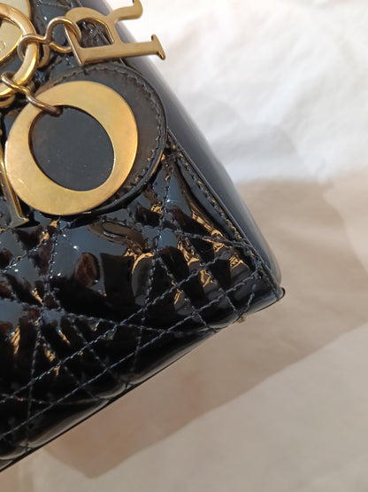 Lady Dior Mini Patent Black GHW 2019