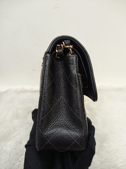 Chanel Small Caviar Black GHW DF #9