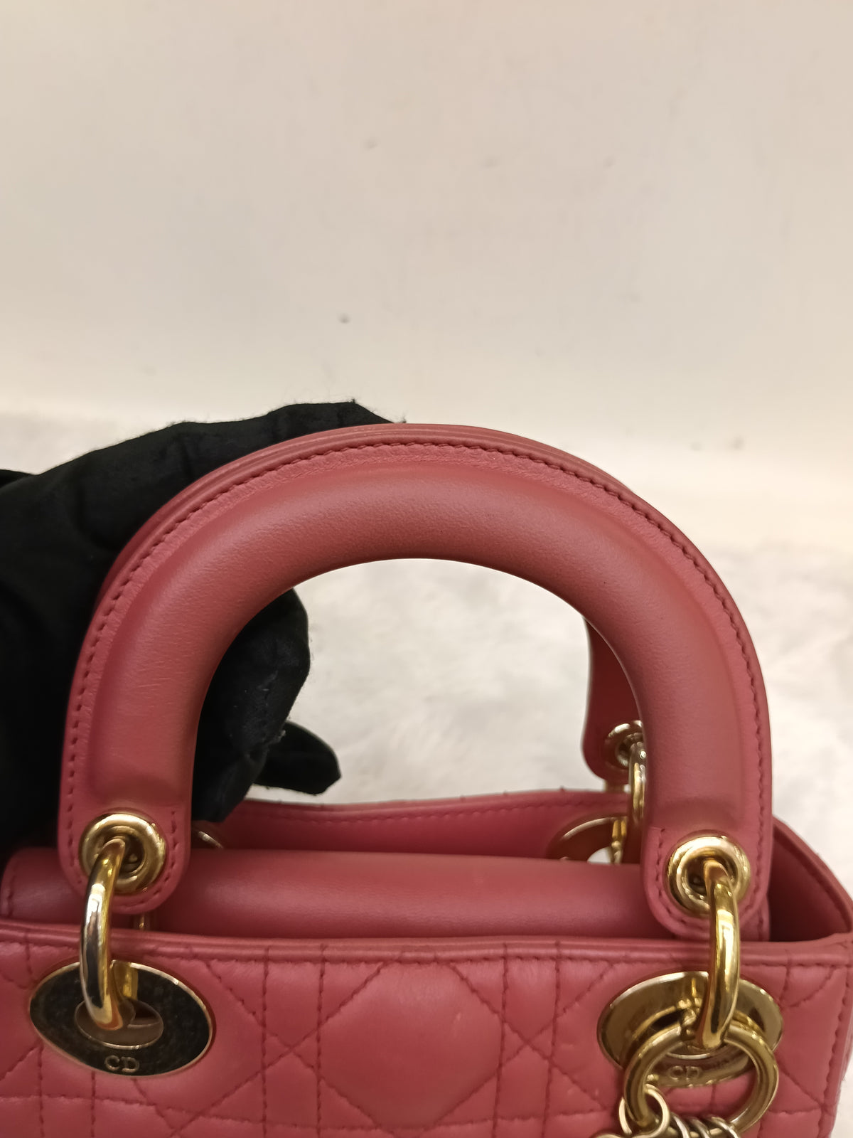 Lady Dior Mini Lamb Pink GHW 2019