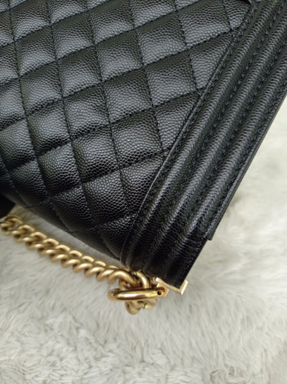 Chanel Boy 25 Caviar Black GHW #30